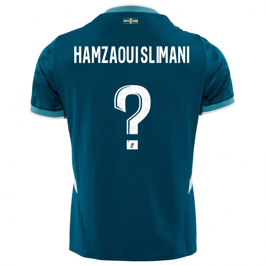 Niño Camiseta Hilan Hamzaoui Slimani #0 Azul Turquesa 2ª Equipación 2024/25 La Camisa México