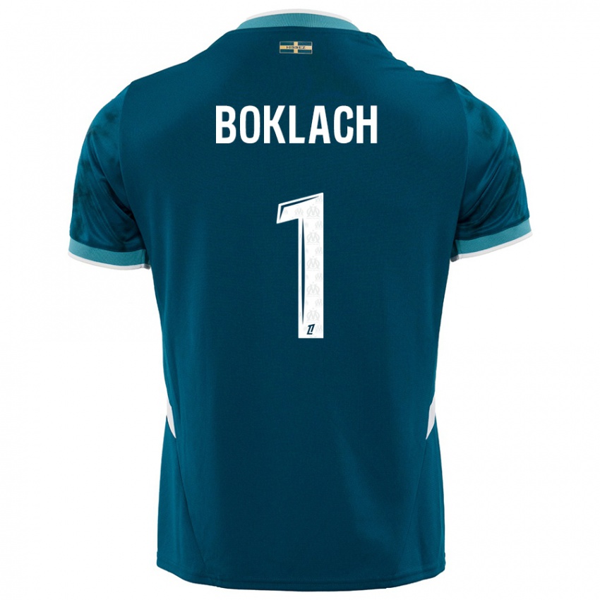 Niño Camiseta Kateryna Boklach #1 Azul Turquesa 2ª Equipación 2024/25 La Camisa México