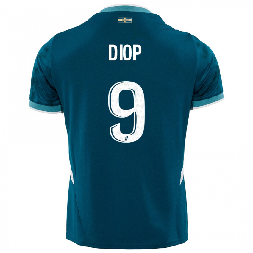 Niño Camiseta Mama Diop #9 Azul Turquesa 2ª Equipación 2024/25 La Camisa México