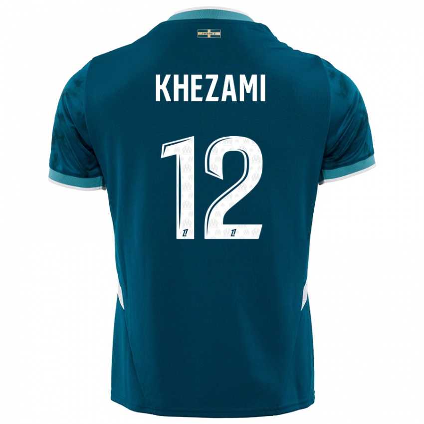 Niño Camiseta Roselène Khezami #12 Azul Turquesa 2ª Equipación 2024/25 La Camisa México