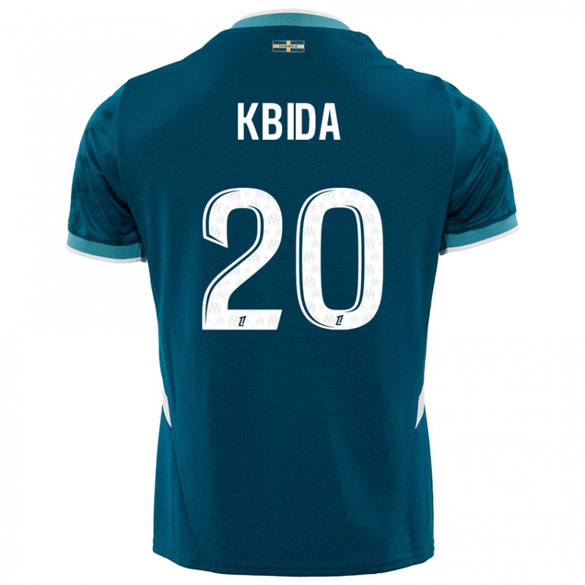 Niño Camiseta Inès Kbida #20 Azul Turquesa 2ª Equipación 2024/25 La Camisa México