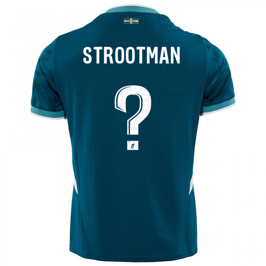 Niño Camiseta Kevin Strootman #0 Azul Turquesa 2ª Equipación 2024/25 La Camisa México