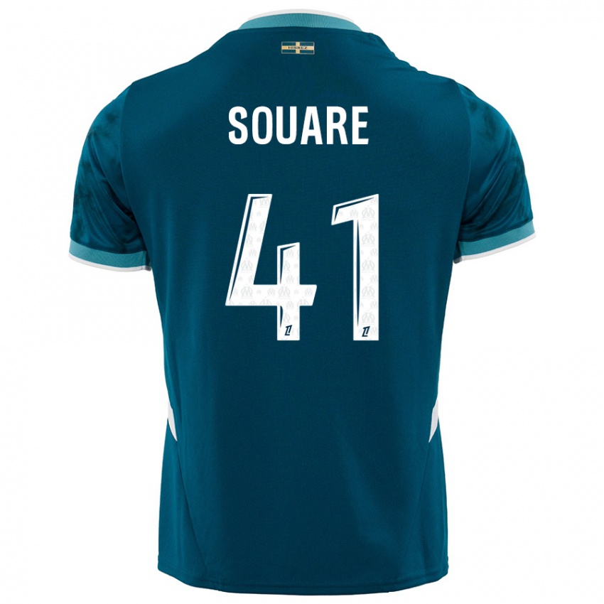 Niño Camiseta Cheick Souare #41 Azul Turquesa 2ª Equipación 2024/25 La Camisa México