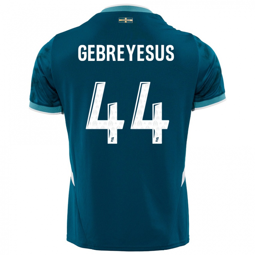 Niño Camiseta Esey Gebreyesus #44 Azul Turquesa 2ª Equipación 2024/25 La Camisa México