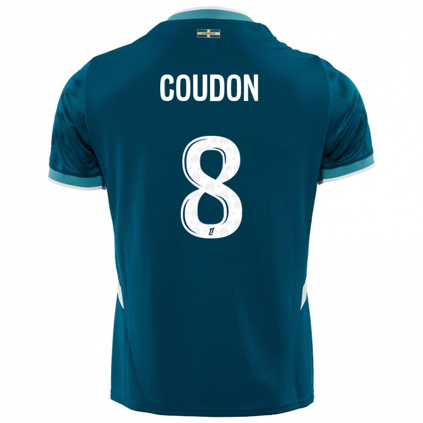 Niño Camiseta Marine Coudon #8 Azul Turquesa 2ª Equipación 2024/25 La Camisa México