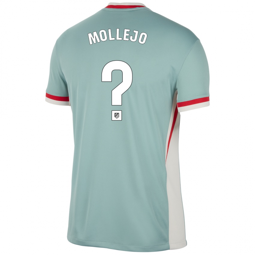 Niño Camiseta Victor Mollejo #0 Beige Claro Azul 2ª Equipación 2024/25 La Camisa México