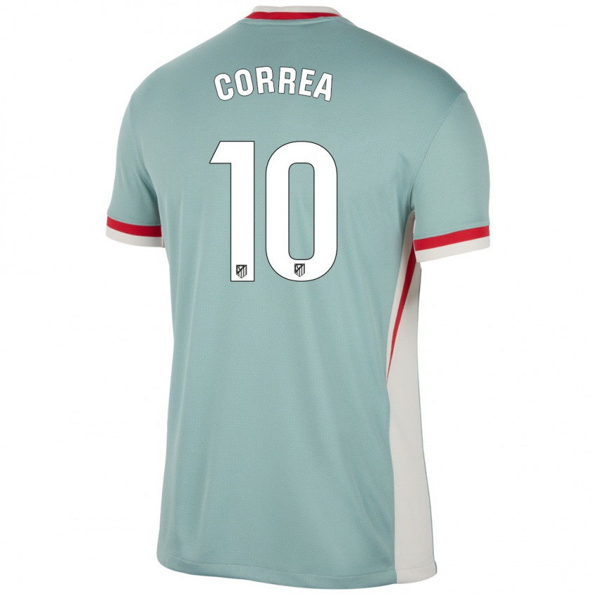 Niño Camiseta Angel Correa #10 Beige Claro Azul 2ª Equipación 2024/25 La Camisa México