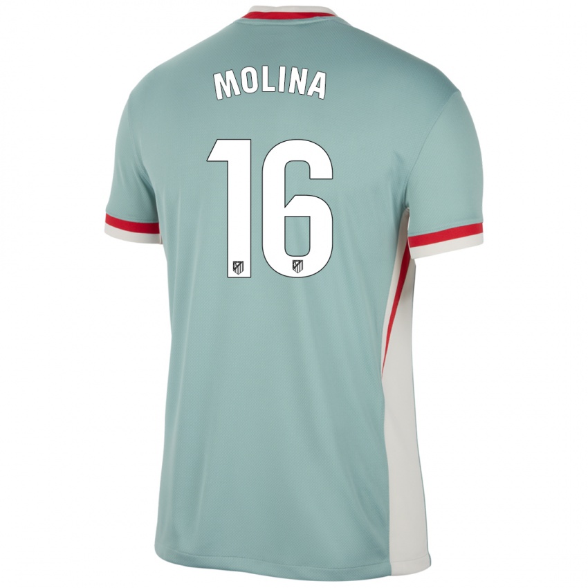 Niño Camiseta Nahuel Molina #16 Beige Claro Azul 2ª Equipación 2024/25 La Camisa México