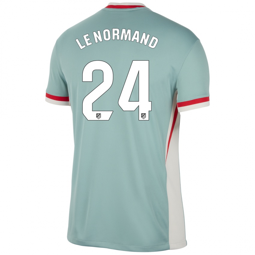 Niño Camiseta Robin Le Normand #24 Beige Claro Azul 2ª Equipación 2024/25 La Camisa México