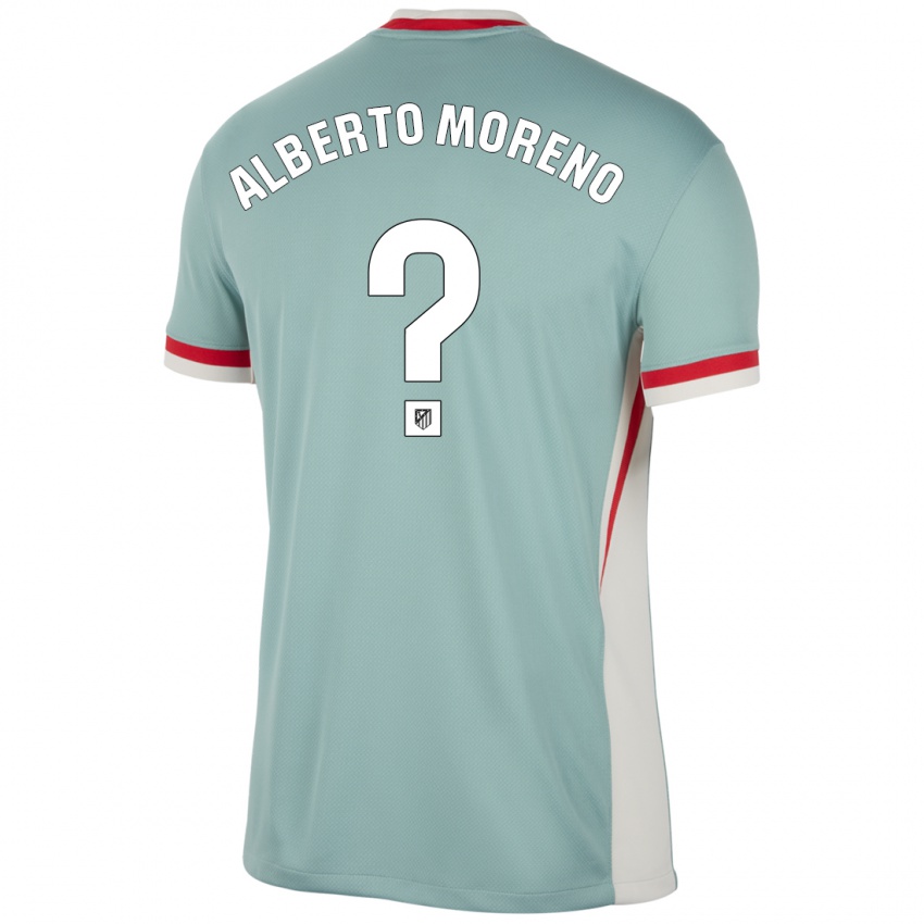 Niño Camiseta Alberto Moreno #0 Beige Claro Azul 2ª Equipación 2024/25 La Camisa México