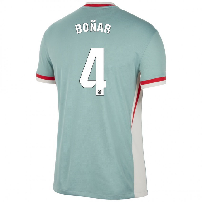 Niño Camiseta Javier Boñar #4 Beige Claro Azul 2ª Equipación 2024/25 La Camisa México