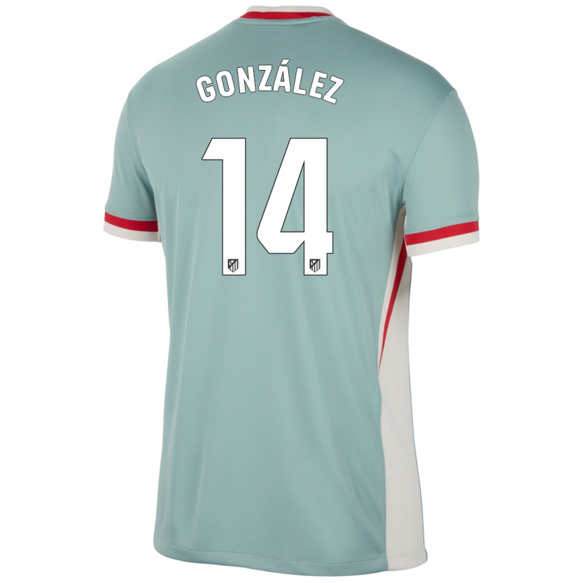 Niño Camiseta Joaquín González #14 Beige Claro Azul 2ª Equipación 2024/25 La Camisa México