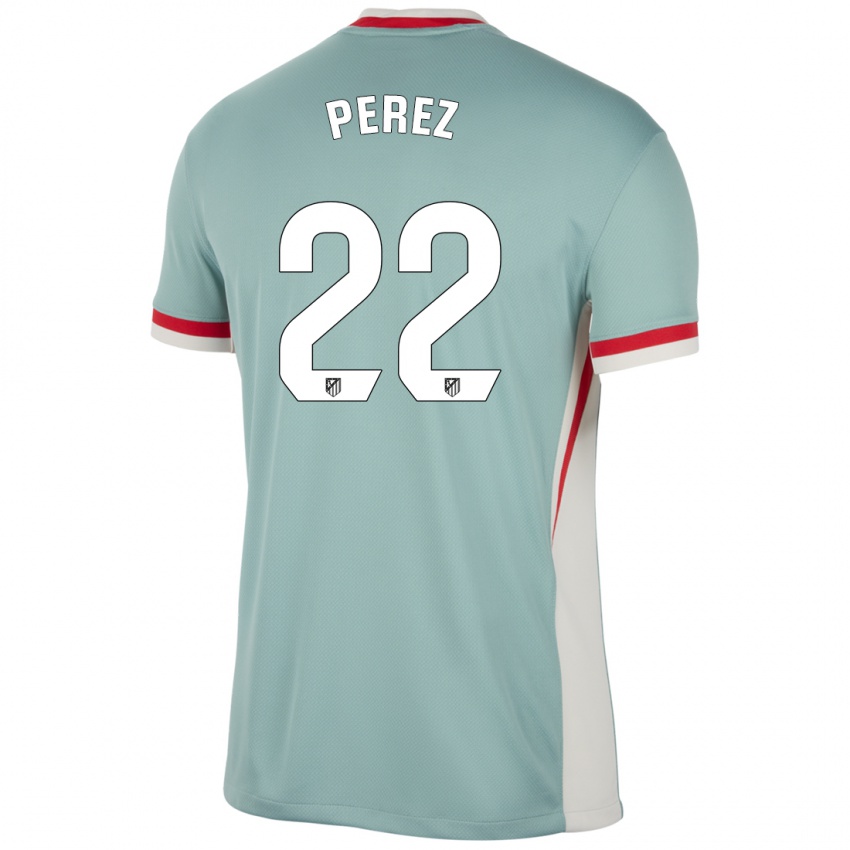 Niño Camiseta Pablo Pérez #22 Beige Claro Azul 2ª Equipación 2024/25 La Camisa México