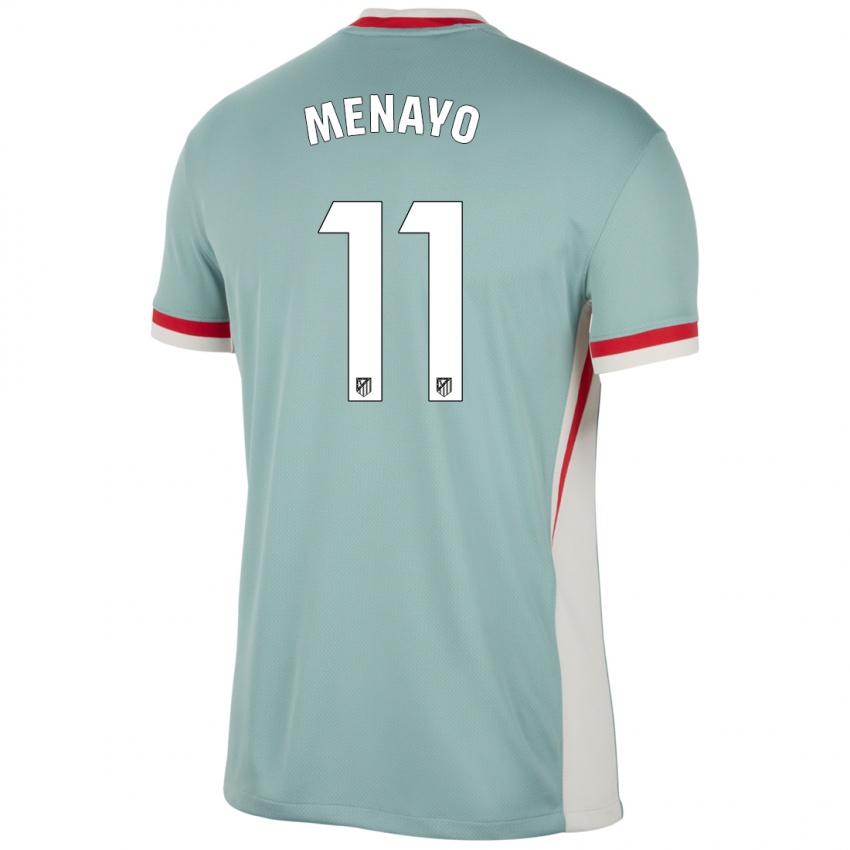 Niño Camiseta Carmen Menayo #11 Beige Claro Azul 2ª Equipación 2024/25 La Camisa México