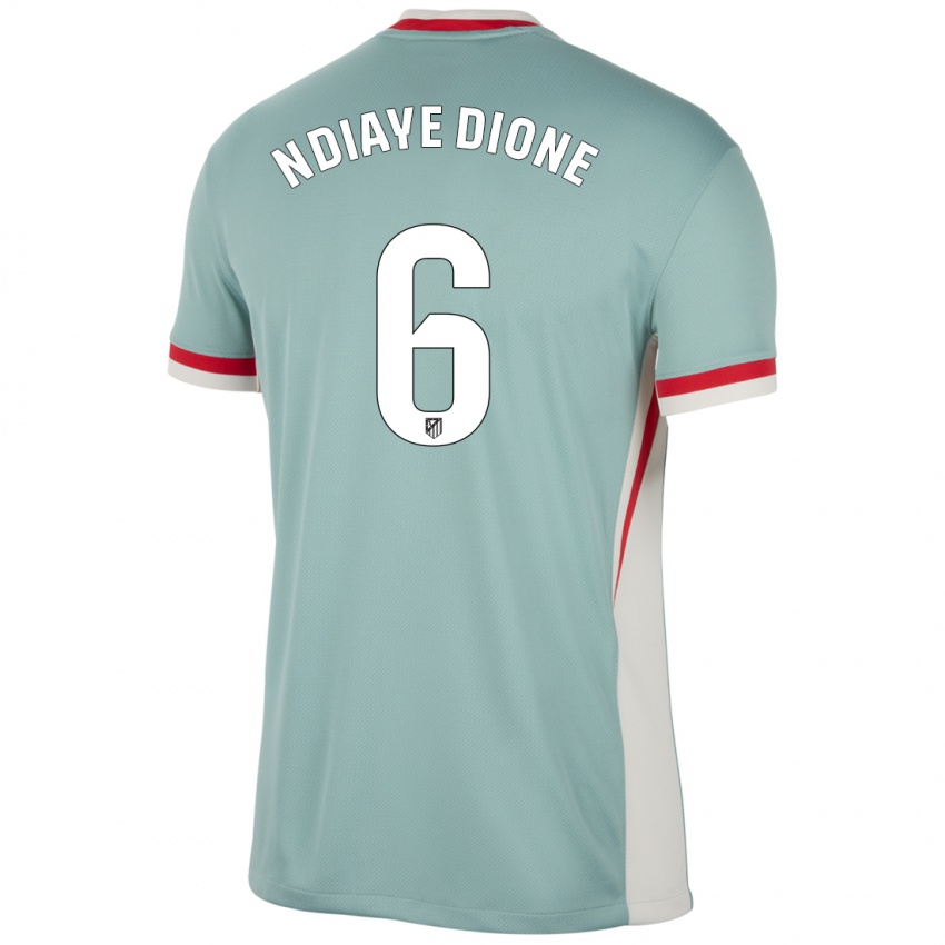 Niño Camiseta Assane Ndiaye Dione #6 Beige Claro Azul 2ª Equipación 2024/25 La Camisa México