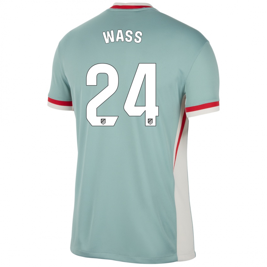 Niño Camiseta Daniel Wass #24 Beige Claro Azul 2ª Equipación 2024/25 La Camisa México