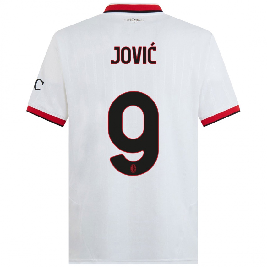 Niño Camiseta Luka Jovic #9 Blanco Negro Rojo 2ª Equipación 2024/25 La Camisa México