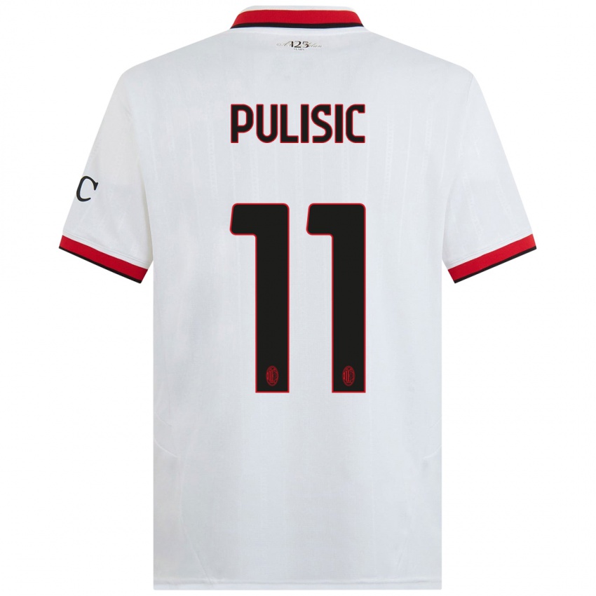 Niño Camiseta Christian Pulisic #11 Blanco Negro Rojo 2ª Equipación 2024/25 La Camisa México