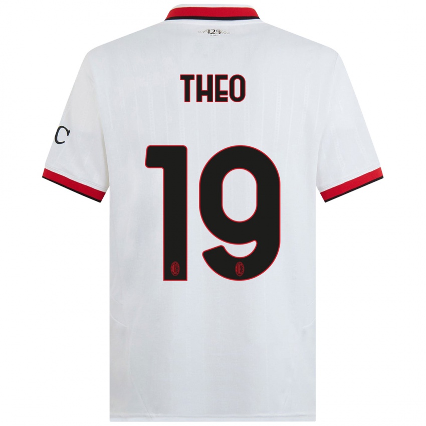 Niño Camiseta Theo Hernandez #19 Blanco Negro Rojo 2ª Equipación 2024/25 La Camisa México