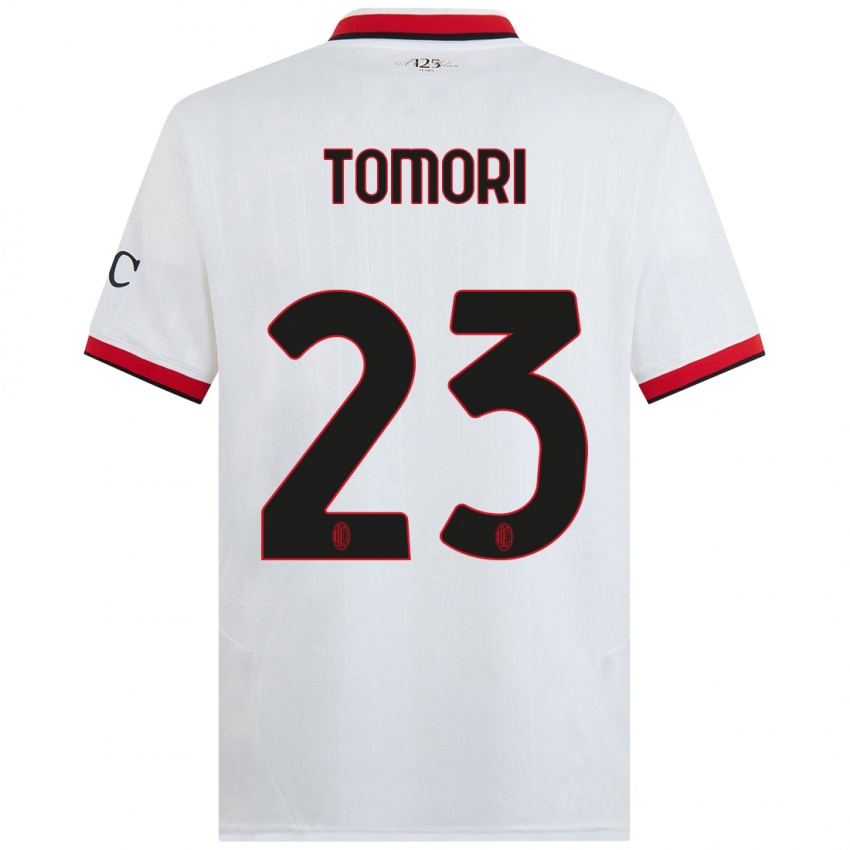 Niño Camiseta Fikayo Tomori #23 Blanco Negro Rojo 2ª Equipación 2024/25 La Camisa México