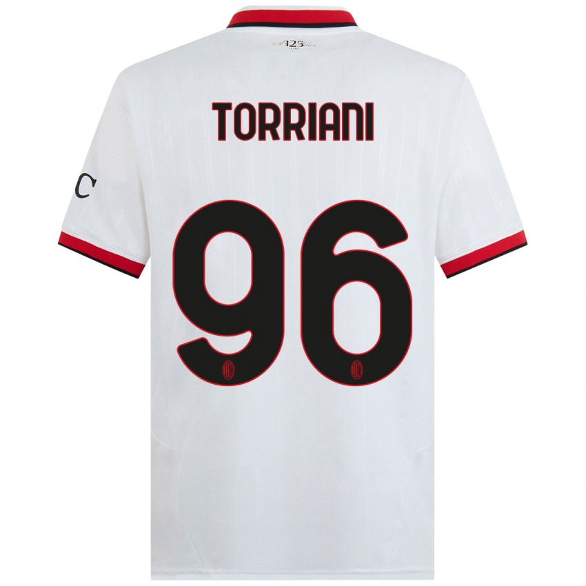 Niño Camiseta Lorenzo Torriani #96 Blanco Negro Rojo 2ª Equipación 2024/25 La Camisa México