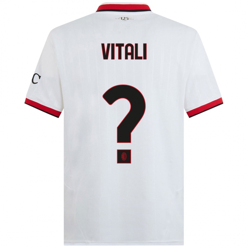 Niño Camiseta Michael Vitali #0 Blanco Negro Rojo 2ª Equipación 2024/25 La Camisa México