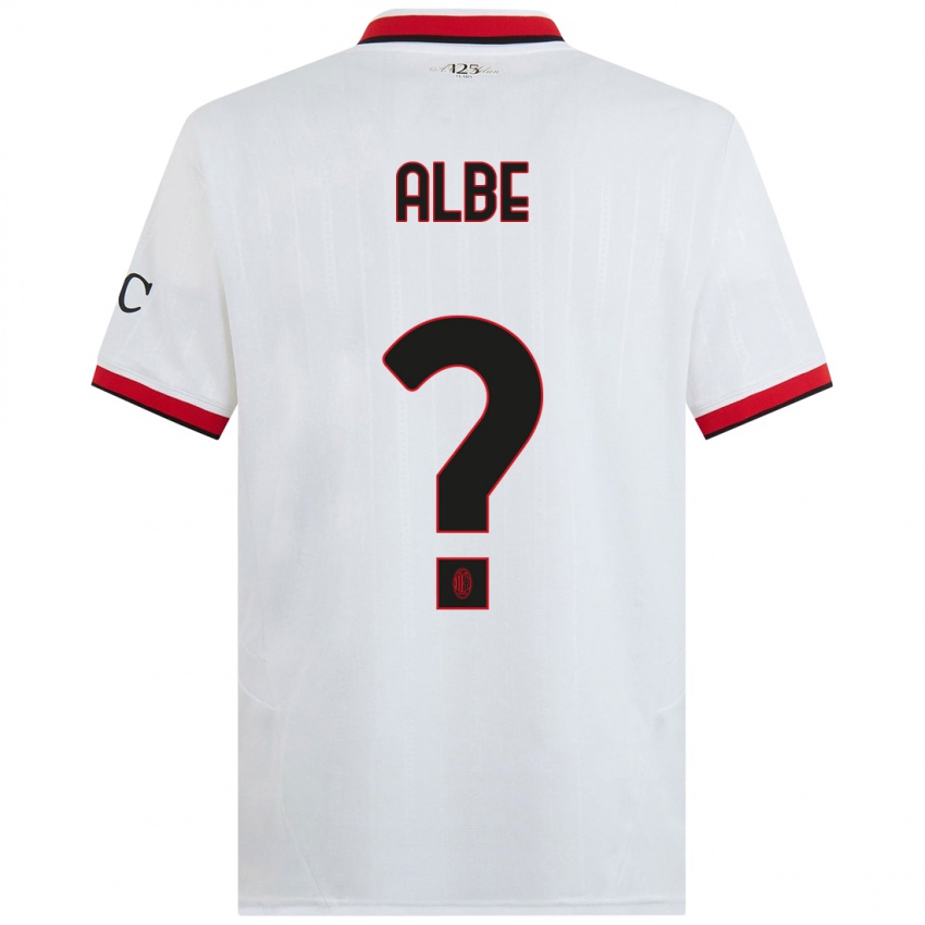 Niño Camiseta Salem Albe #0 Blanco Negro Rojo 2ª Equipación 2024/25 La Camisa México