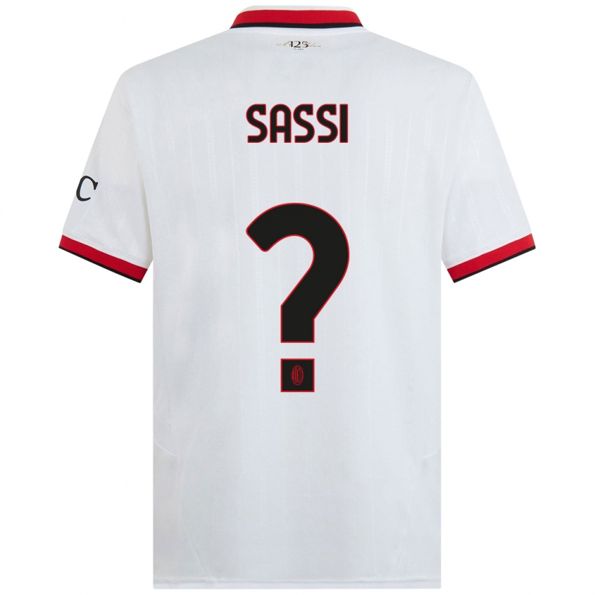 Niño Camiseta Simone Sassi #0 Blanco Negro Rojo 2ª Equipación 2024/25 La Camisa México