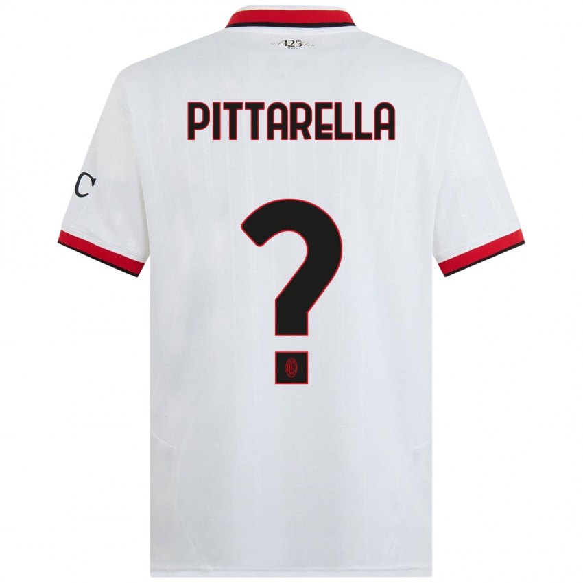 Niño Camiseta Matteo Pittarella #0 Blanco Negro Rojo 2ª Equipación 2024/25 La Camisa México