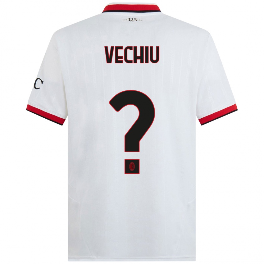 Niño Camiseta Christian Vechiu #0 Blanco Negro Rojo 2ª Equipación 2024/25 La Camisa México