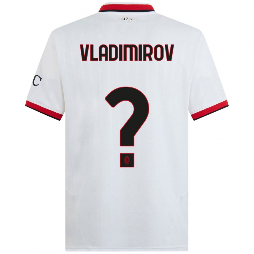 Niño Camiseta Valeri Vladimirov #0 Blanco Negro Rojo 2ª Equipación 2024/25 La Camisa México