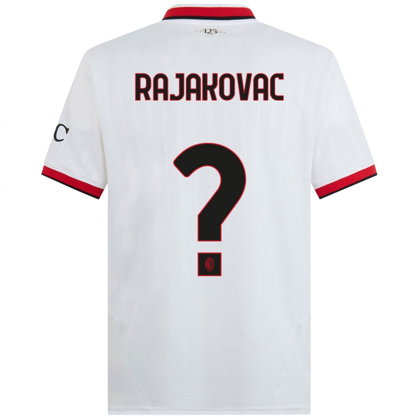 Niño Camiseta Mihajlo Rajakovac #0 Blanco Negro Rojo 2ª Equipación 2024/25 La Camisa México