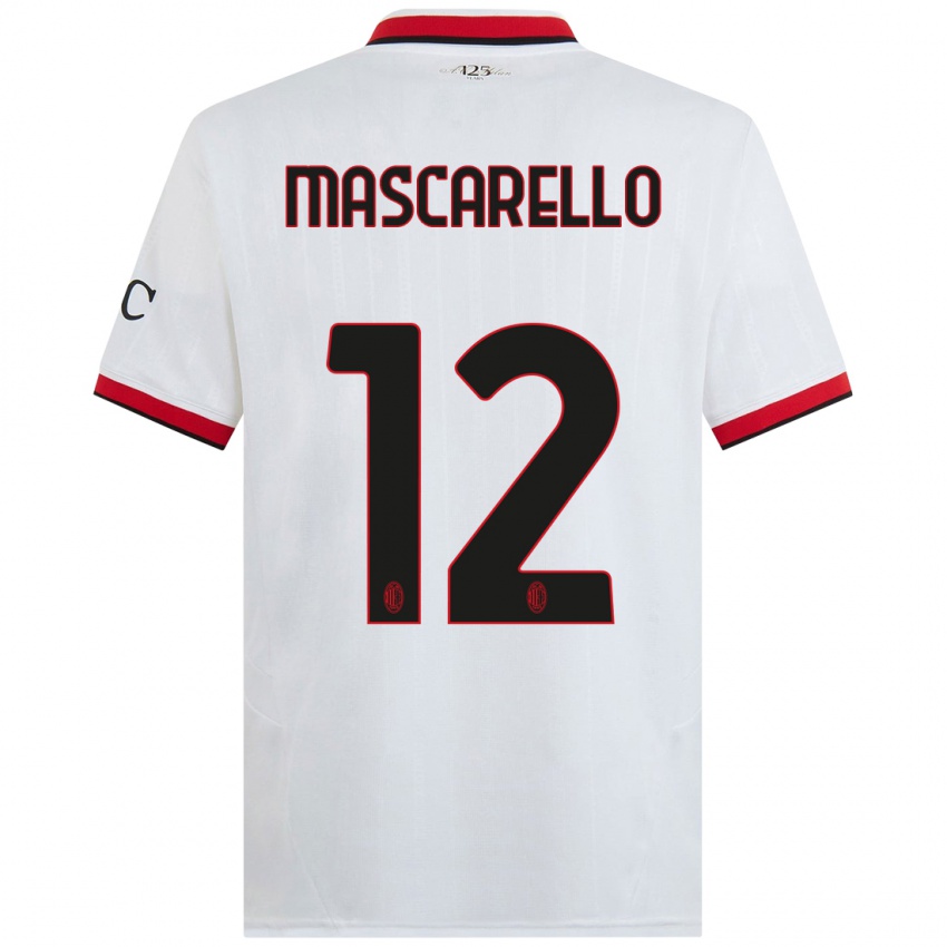 Niño Camiseta Marta Mascarello #12 Blanco Negro Rojo 2ª Equipación 2024/25 La Camisa México