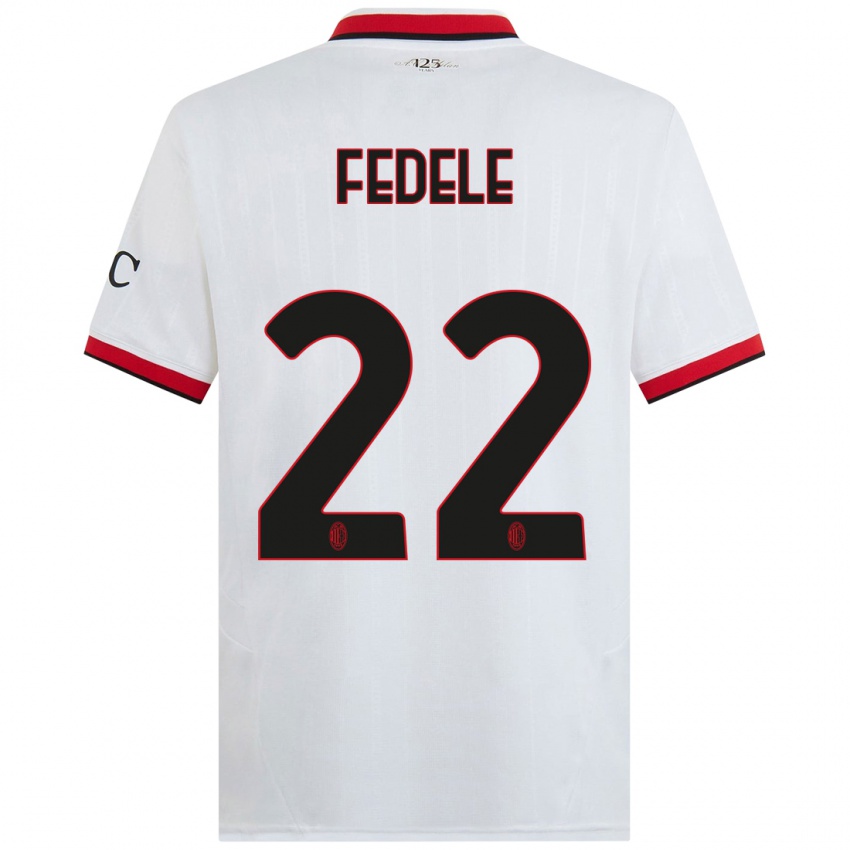 Niño Camiseta Noemi Fedele #22 Blanco Negro Rojo 2ª Equipación 2024/25 La Camisa México