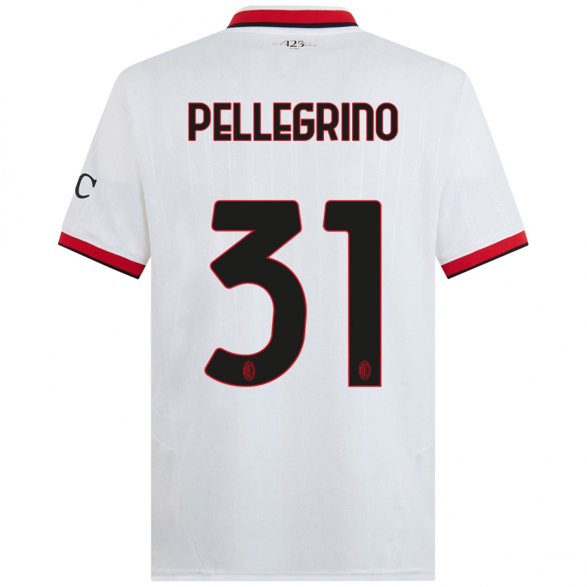 Niño Camiseta Marco Pellegrino #31 Blanco Negro Rojo 2ª Equipación 2024/25 La Camisa México