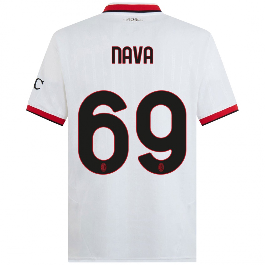 Niño Camiseta Lapo Nava #69 Blanco Negro Rojo 2ª Equipación 2024/25 La Camisa México