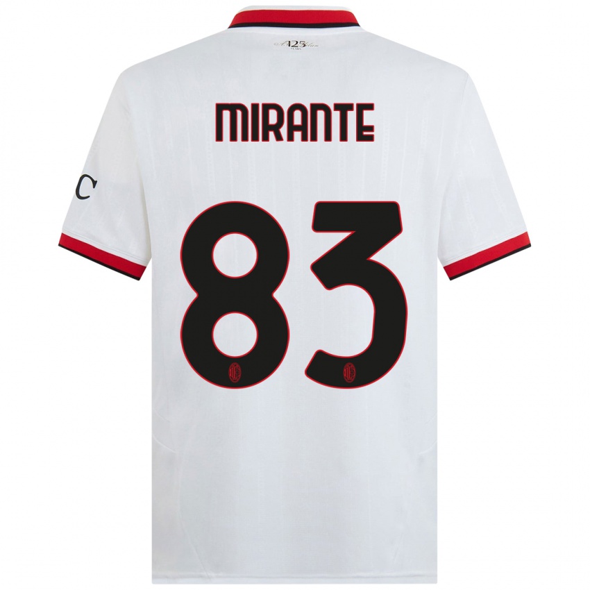 Niño Camiseta Antonio Mirante #83 Blanco Negro Rojo 2ª Equipación 2024/25 La Camisa México