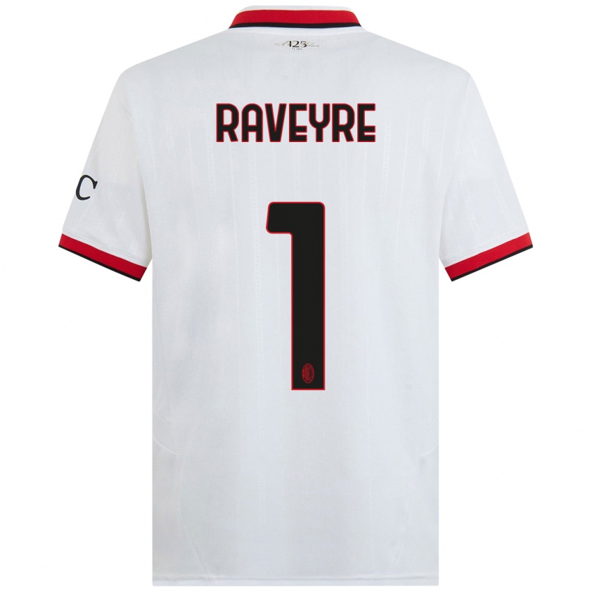 Niño Camiseta Noah Raveyre #1 Blanco Negro Rojo 2ª Equipación 2024/25 La Camisa México