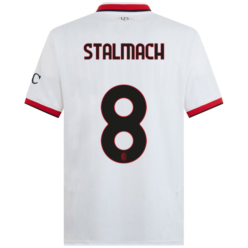 Niño Camiseta Dariusz Stalmach #8 Blanco Negro Rojo 2ª Equipación 2024/25 La Camisa México