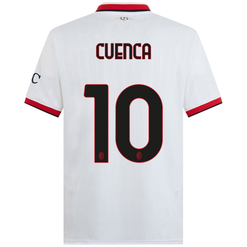 Niño Camiseta Hugo Cuenca #10 Blanco Negro Rojo 2ª Equipación 2024/25 La Camisa México