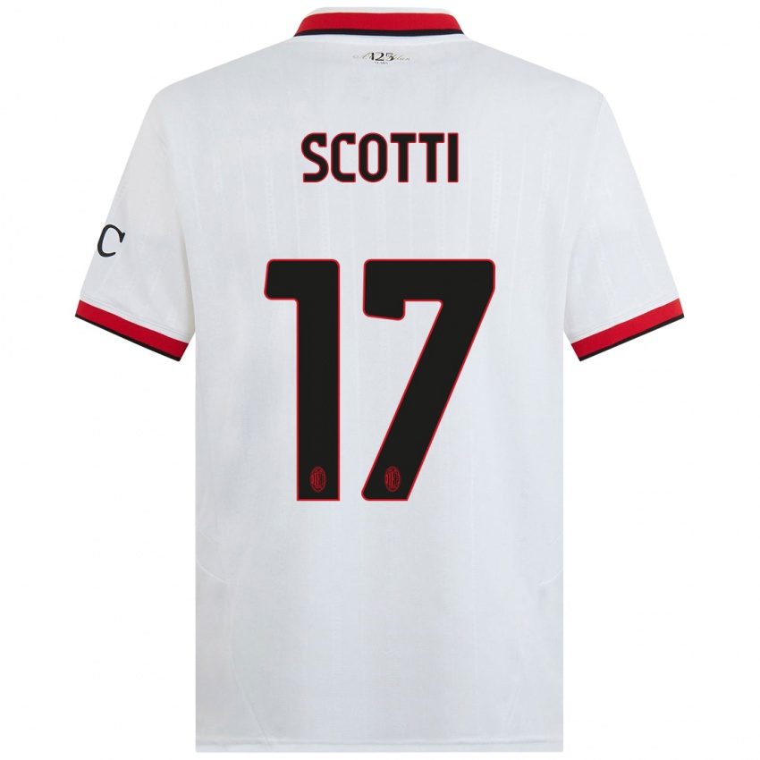 Niño Camiseta Filippo Scotti #17 Blanco Negro Rojo 2ª Equipación 2024/25 La Camisa México