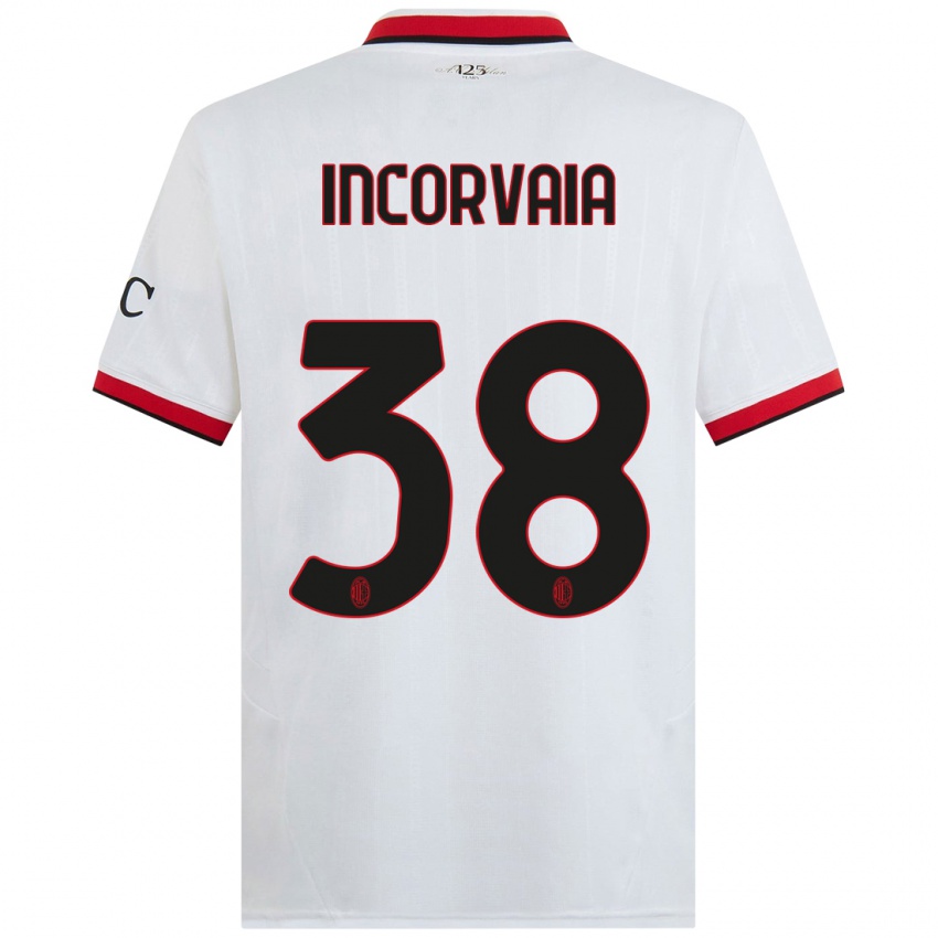 Niño Camiseta Giovanni Incorvaia #38 Blanco Negro Rojo 2ª Equipación 2024/25 La Camisa México