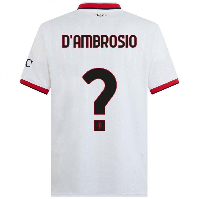 Niño Camiseta Antonio D'ambrosio #0 Blanco Negro Rojo 2ª Equipación 2024/25 La Camisa México