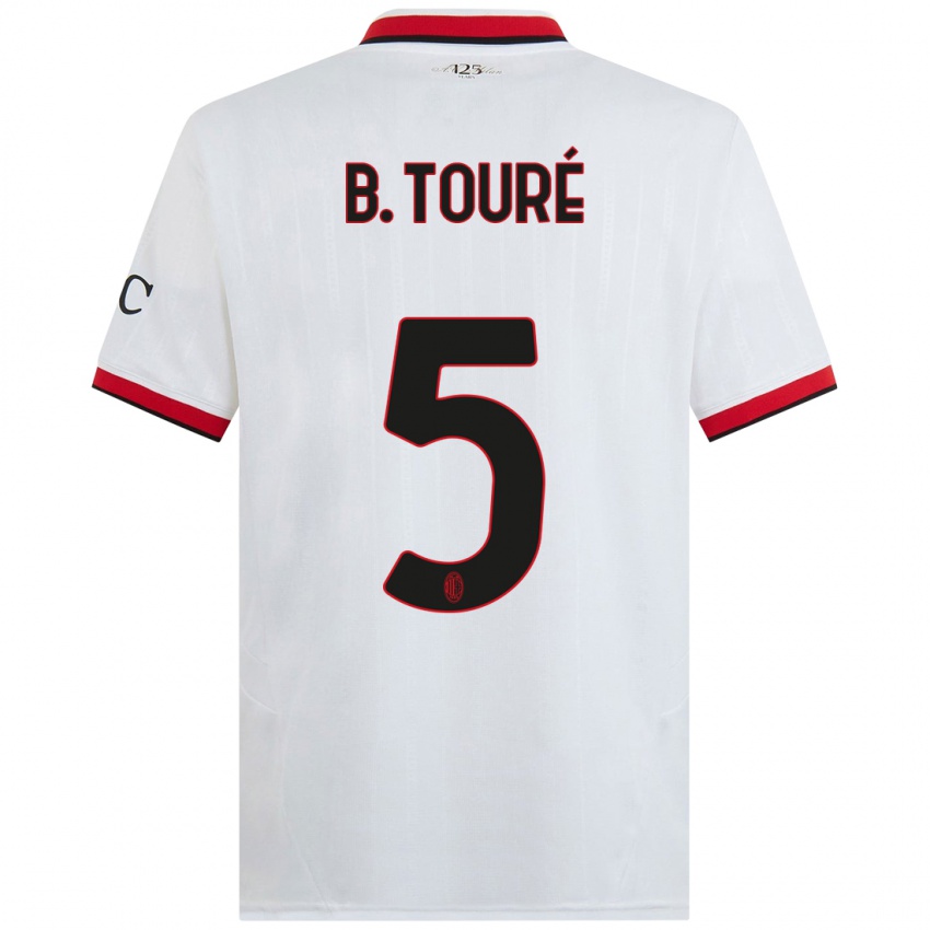 Niño Camiseta Fode Ballo-Toure #5 Blanco Negro Rojo 2ª Equipación 2024/25 La Camisa México