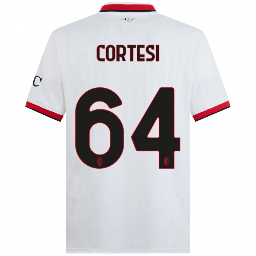 Niño Camiseta Selena Cortesi #64 Blanco Negro Rojo 2ª Equipación 2024/25 La Camisa México