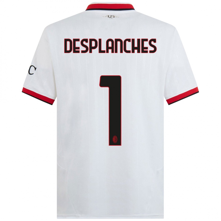 Niño Camiseta Sebastiano Desplanches #1 Blanco Negro Rojo 2ª Equipación 2024/25 La Camisa México