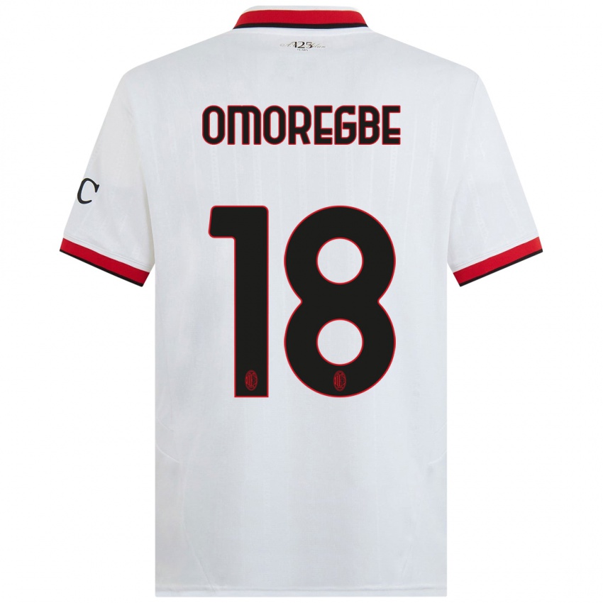 Niño Camiseta Bob Murphy Omoregbe #18 Blanco Negro Rojo 2ª Equipación 2024/25 La Camisa México