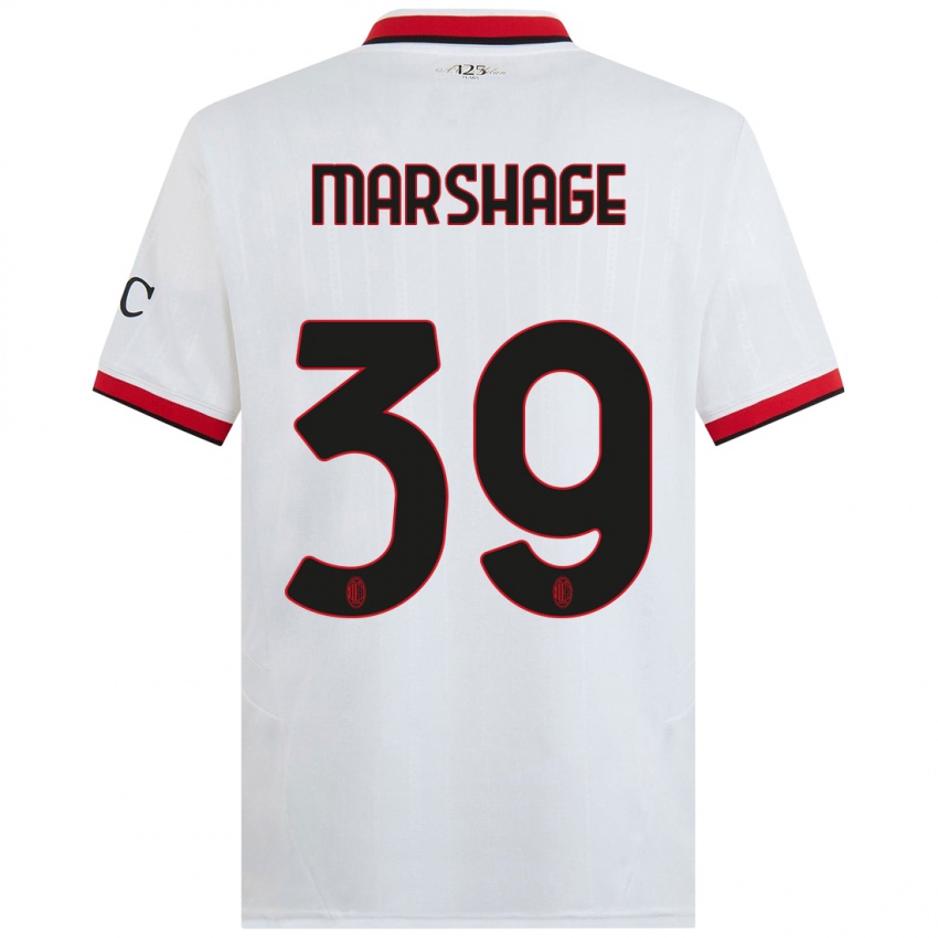 Niño Camiseta Wilgot Marshage #39 Blanco Negro Rojo 2ª Equipación 2024/25 La Camisa México