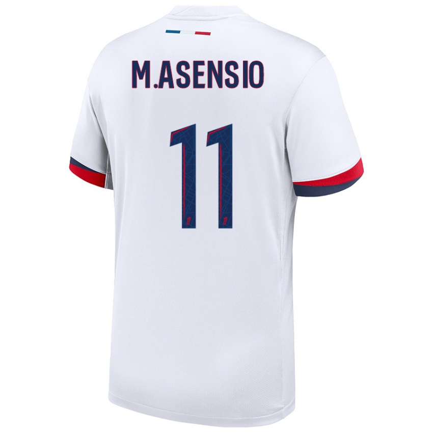 Niño Camiseta Marco Asensio #11 Blanco Azul Rojo 2ª Equipación 2024/25 La Camisa México