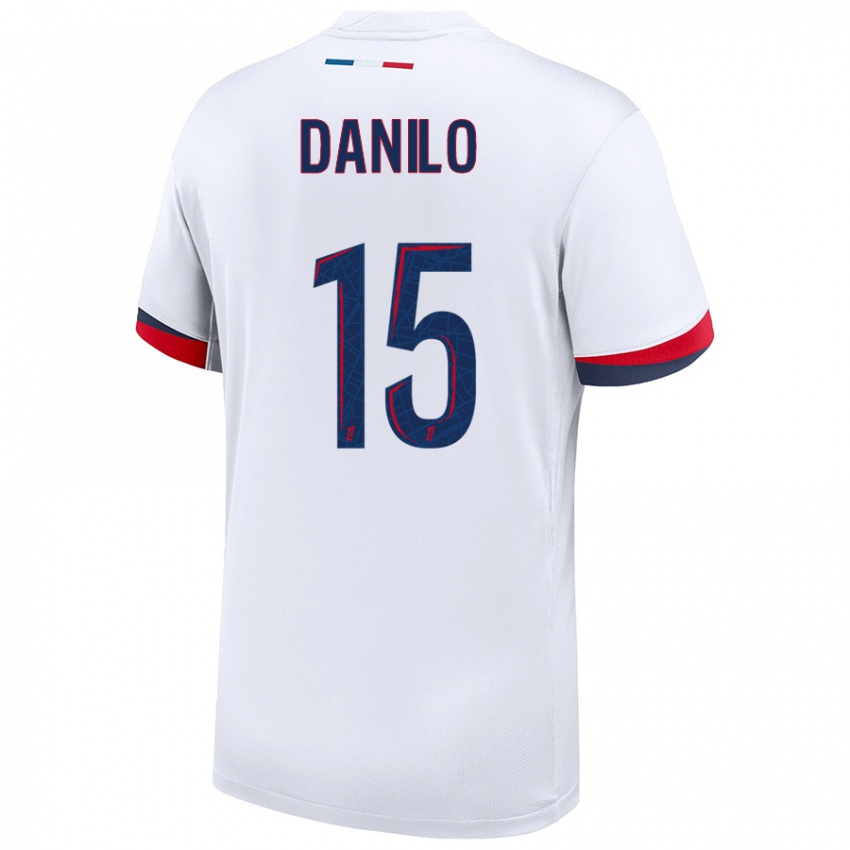 Niño Camiseta Danilo Pereira #15 Blanco Azul Rojo 2ª Equipación 2024/25 La Camisa México